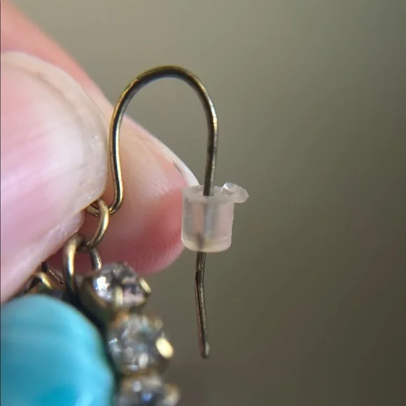 Anthropologie Elegant Turquoise and Green Statement Earrings - Picture 9 of 13